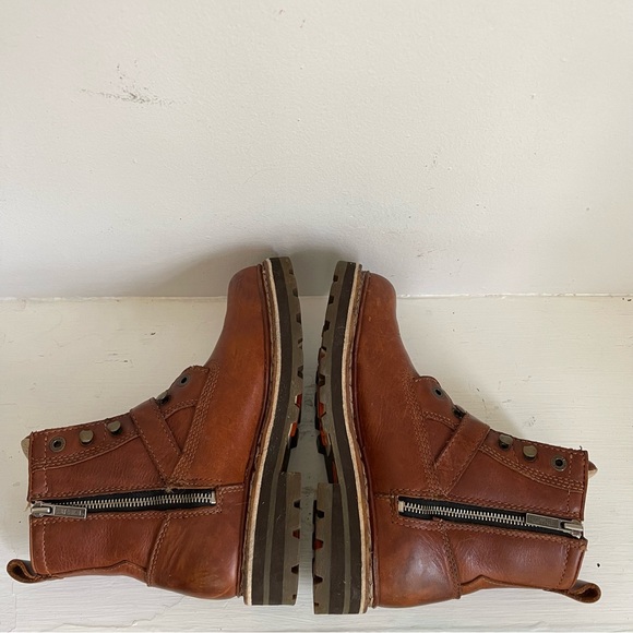 Harley Davidson Vintage Women’s Brown Leather Moto Boots Size 7 - Picture 6 of 15